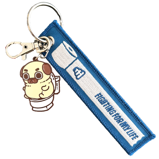 Fighting For My Life Puglie Keytag