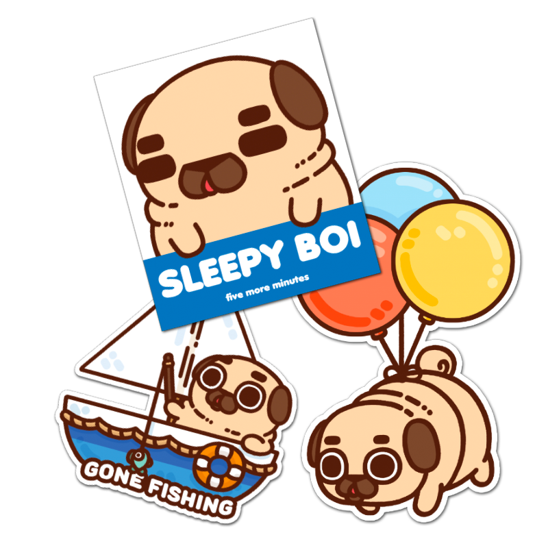 "Sleepy Boi Set" Sticker Pack