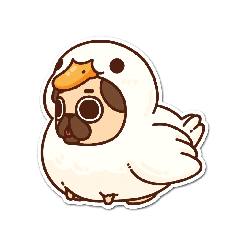 Ducky Puglie Sticker
