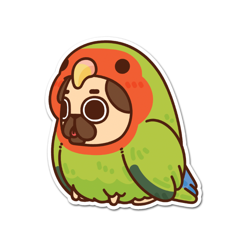 Lovebird Puglie Sticker