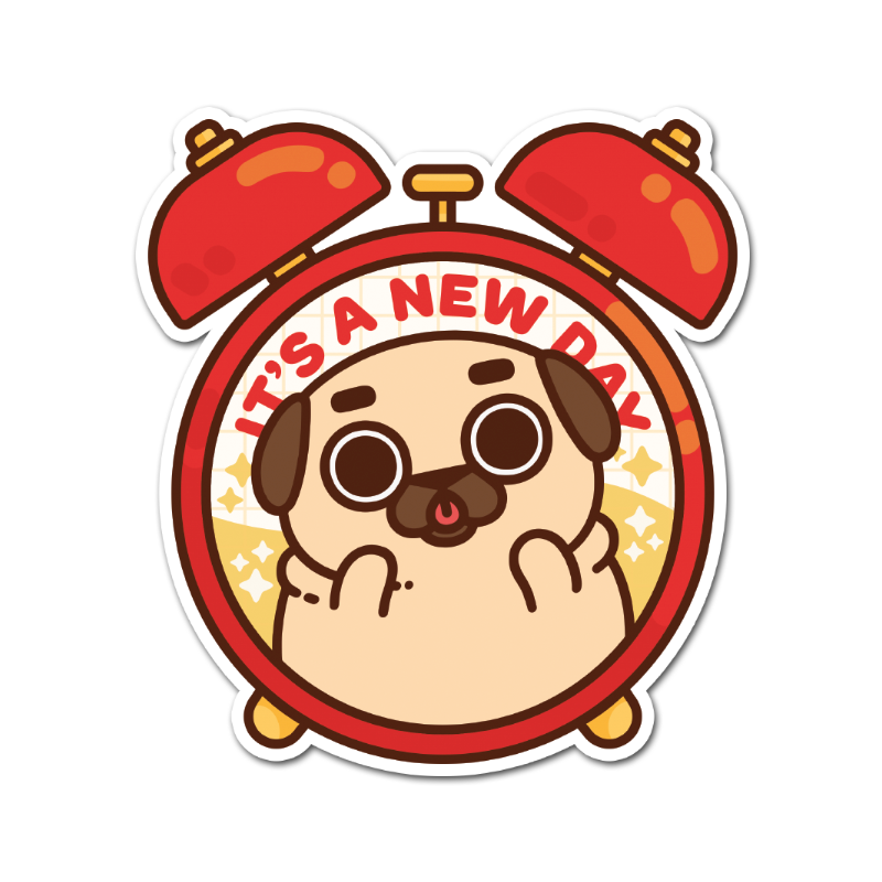 New Day Puglie Sticker