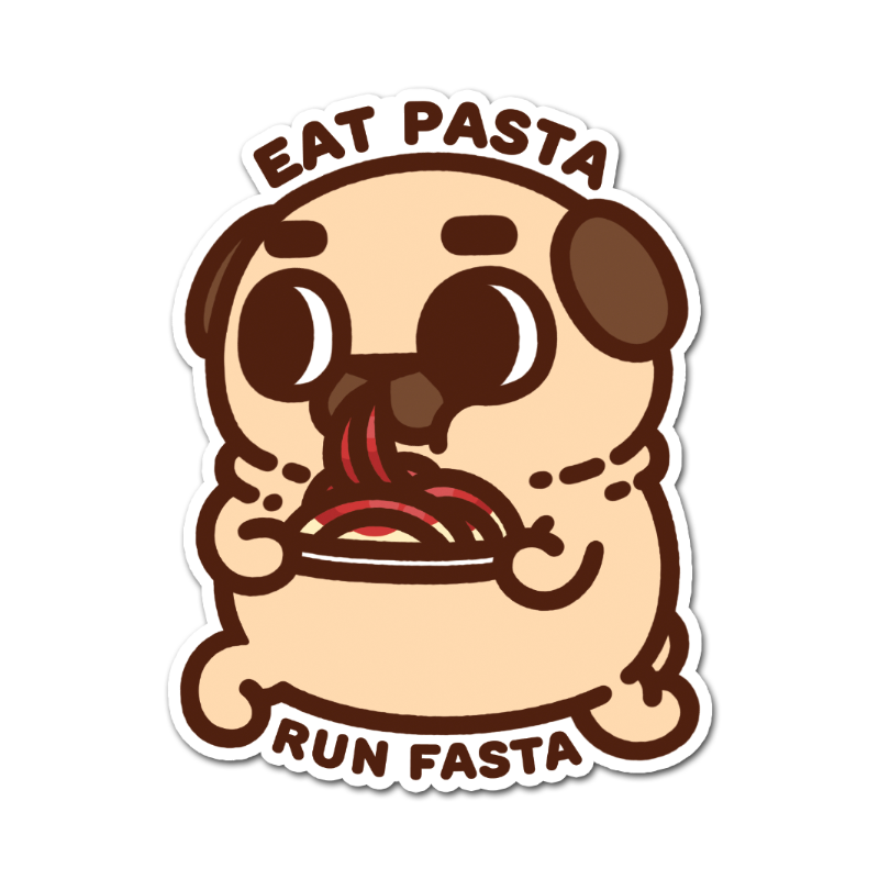 "Running Carb Club" Puglie & Ollie Vinyl Sticker Set