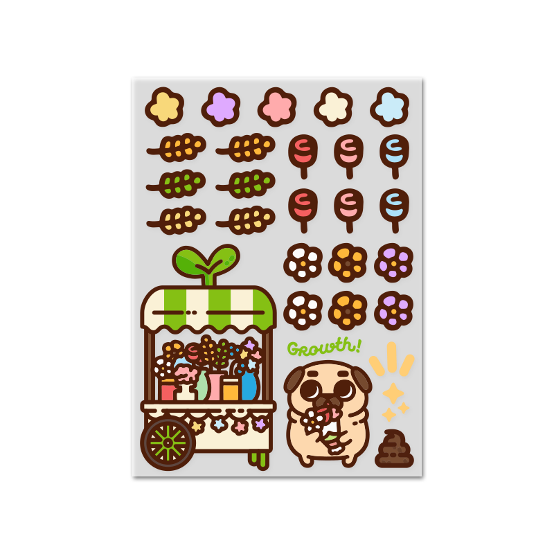 Puglie Shop Flowers Sticker Sheet