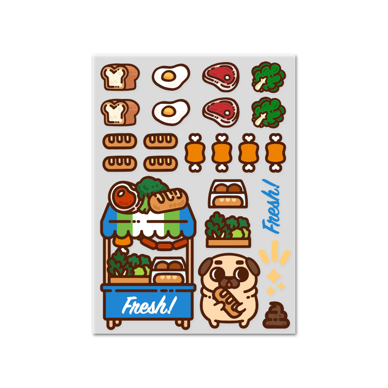 Puglie Shop Grocer Sticker Sheet