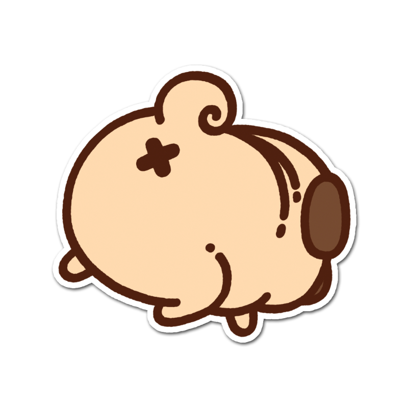 Floating Bootie Puglie Sticker