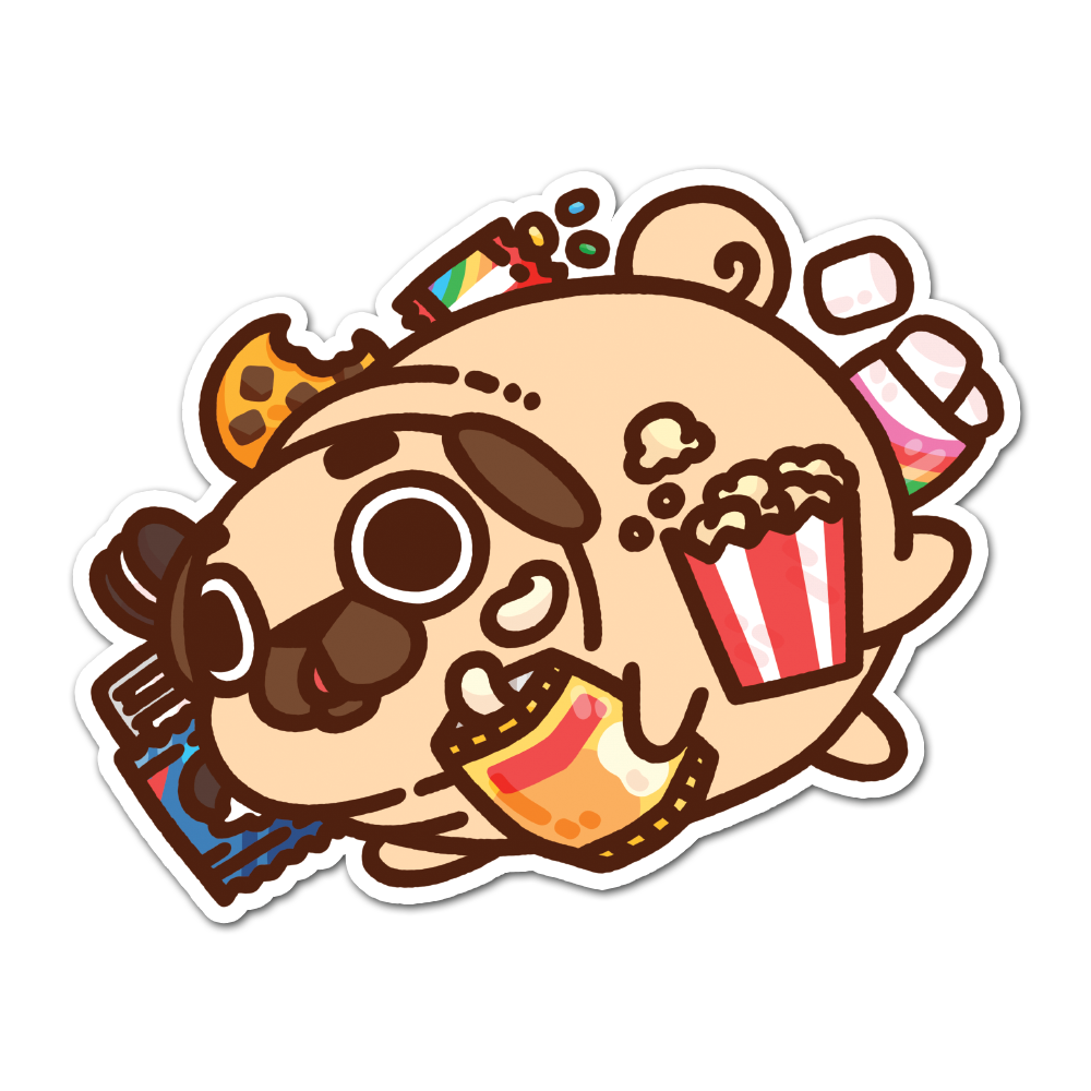 Snack Attack Puglie Sticker