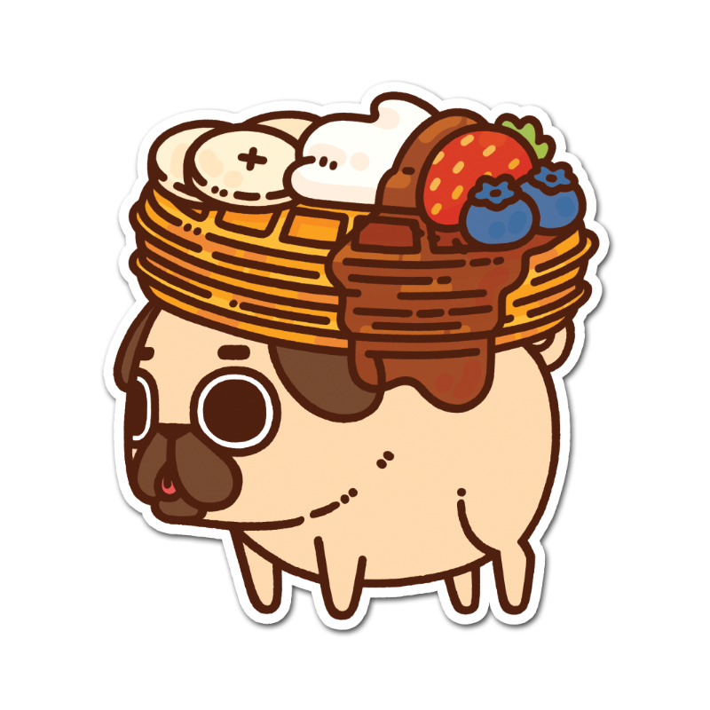 Waffle Puglie Sticker
