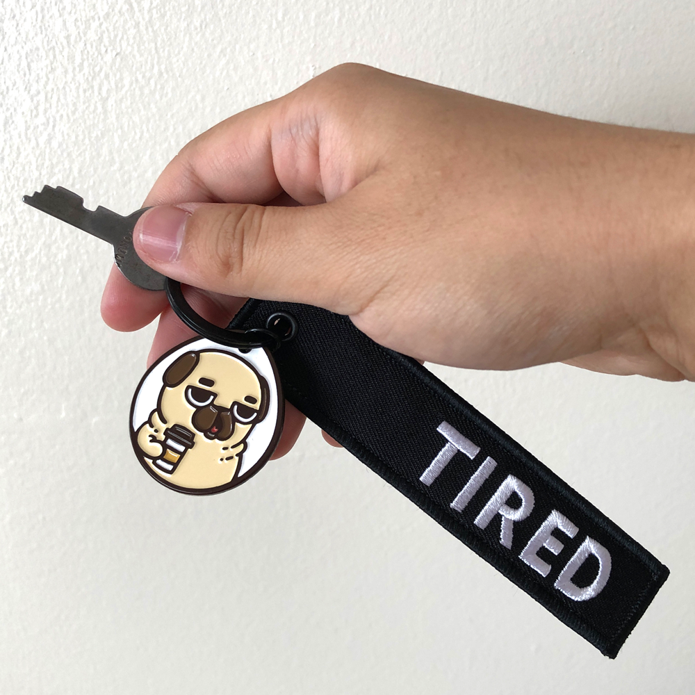Tired Puglie Puglie Keytag