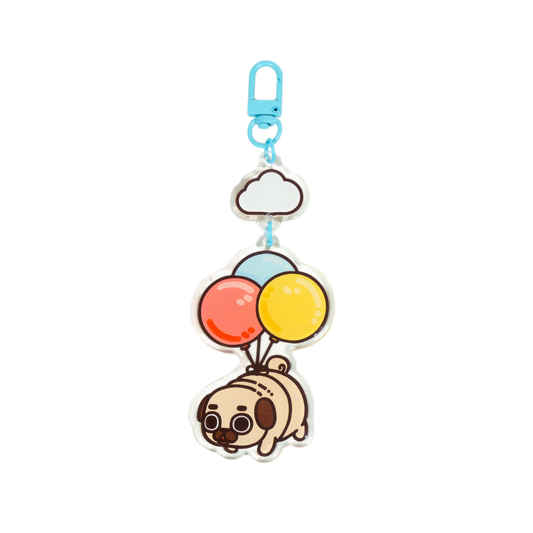 Balloon Floatie Puglie Acrylic Keychain