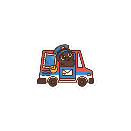 Mail Truck Ollie Sticker