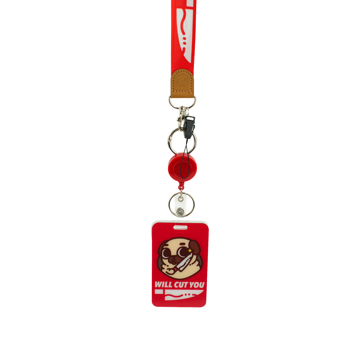 "Will Cut You" Companion Card Holder + Lanyard