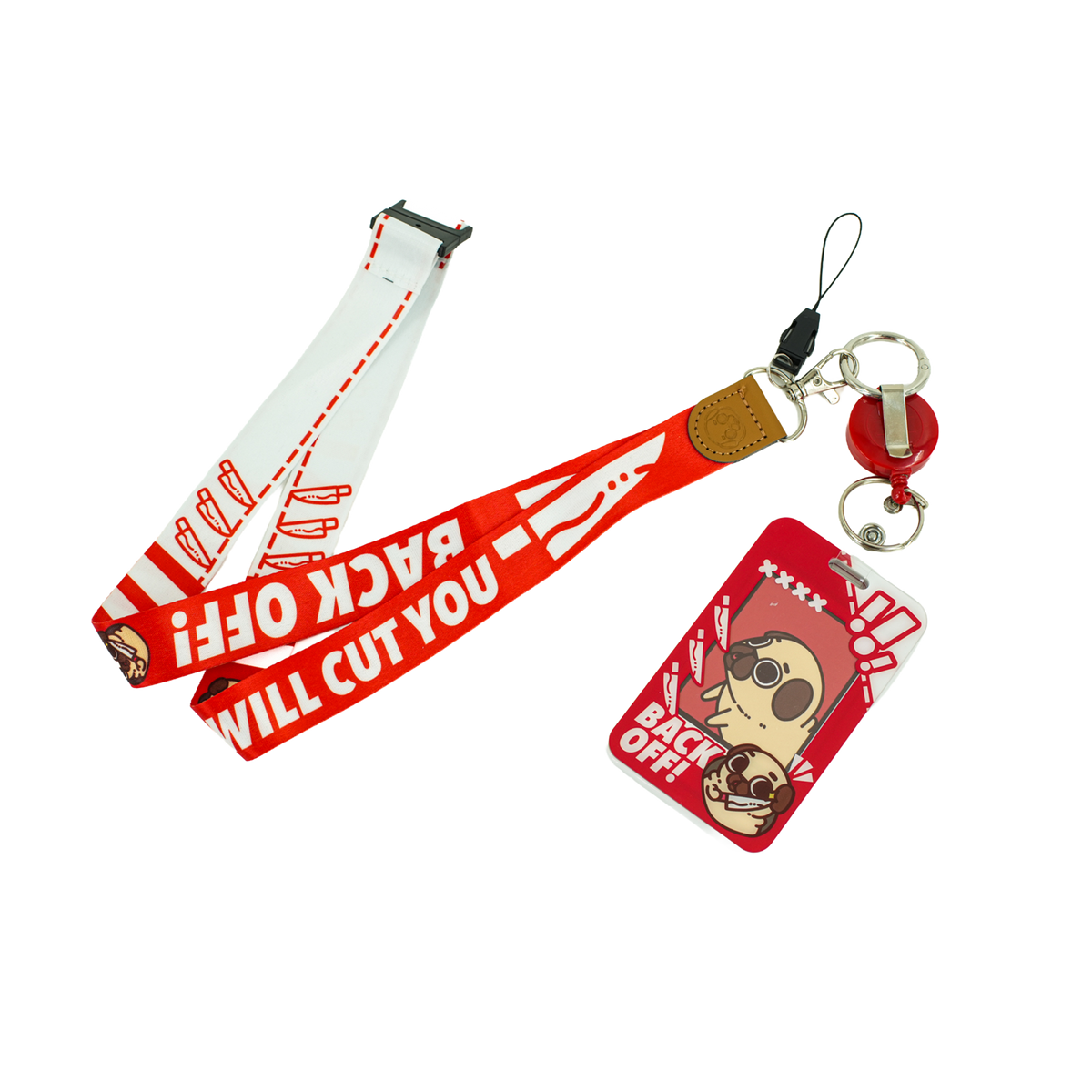 "Will Cut You" Companion Card Holder + Lanyard