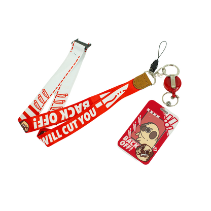 "Will Cut You" Companion Card Holder + Lanyard