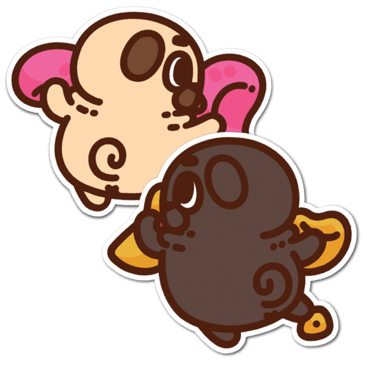 Bouldering Puglie & Ollie Vinyl Sticker Set