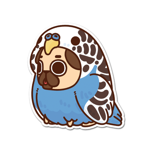 Budgie Puglie Sticker