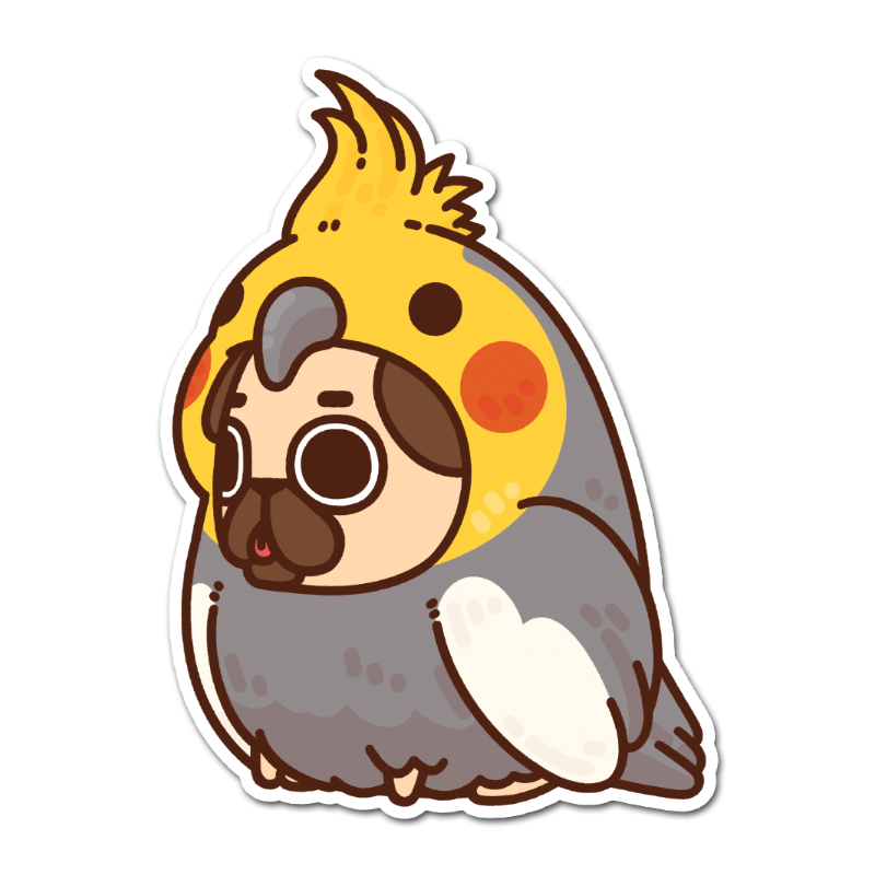 Cockatiel Puglie Sticker