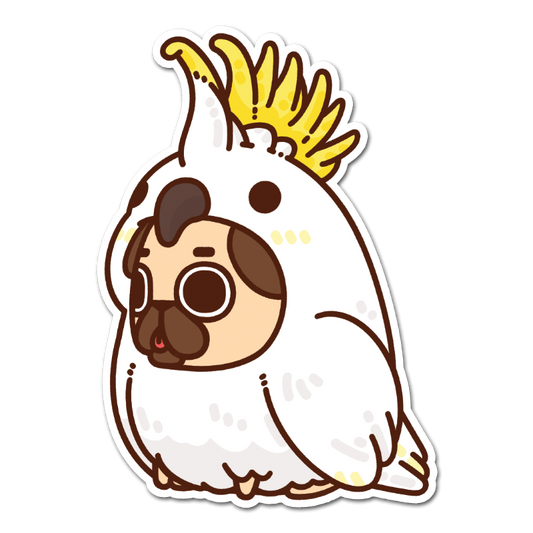 Cockatoo Puglie Sticker