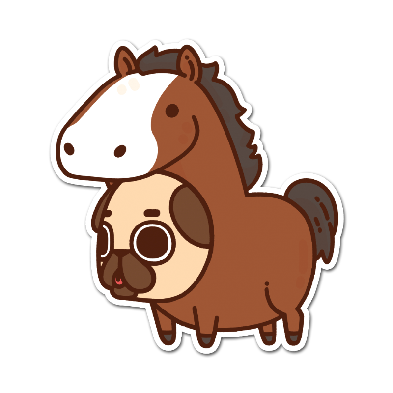 Horse Puglie Vinyl Sticker