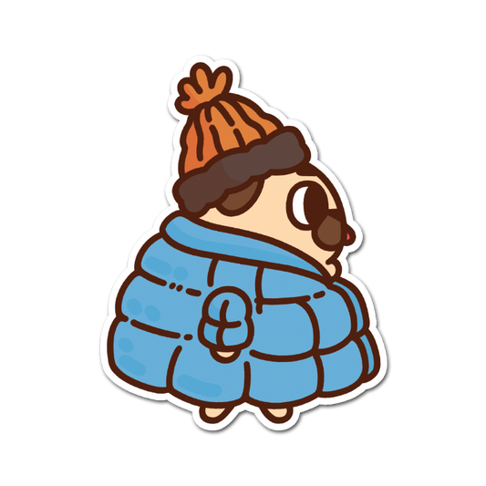 Puglie Winter Puffer Jacket Vinyl Sticker