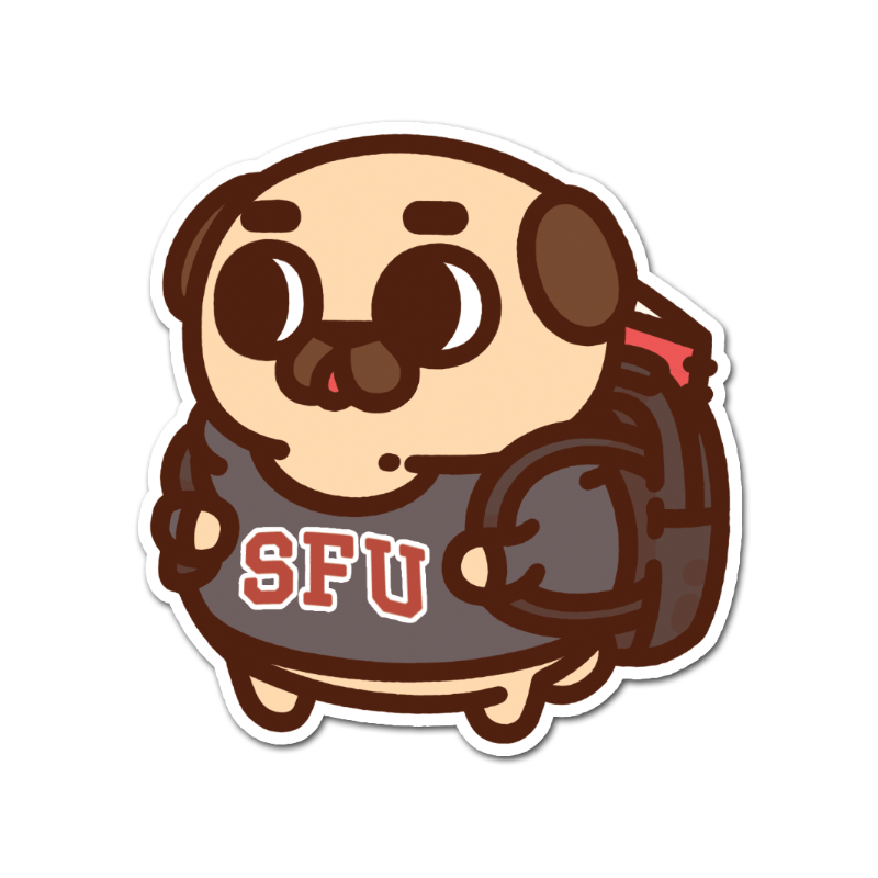 SFU Student Puglie Vinyl Sticker