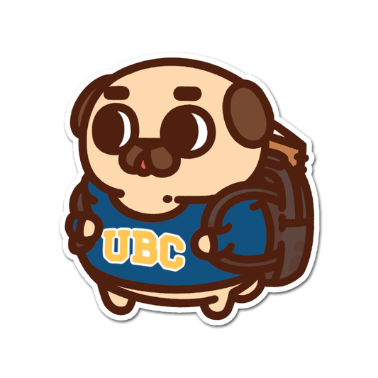 UBC Student Puglie Vinyl Sticker