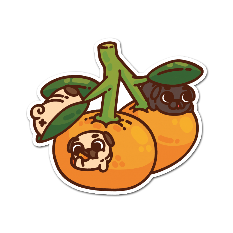 Mandarin Orange Mini Puglie Sticker