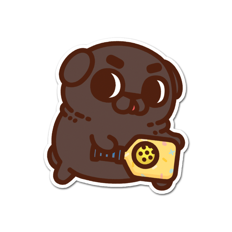 "Pickleball Pals" Puglie & Ollie Vinyl Sticker Set