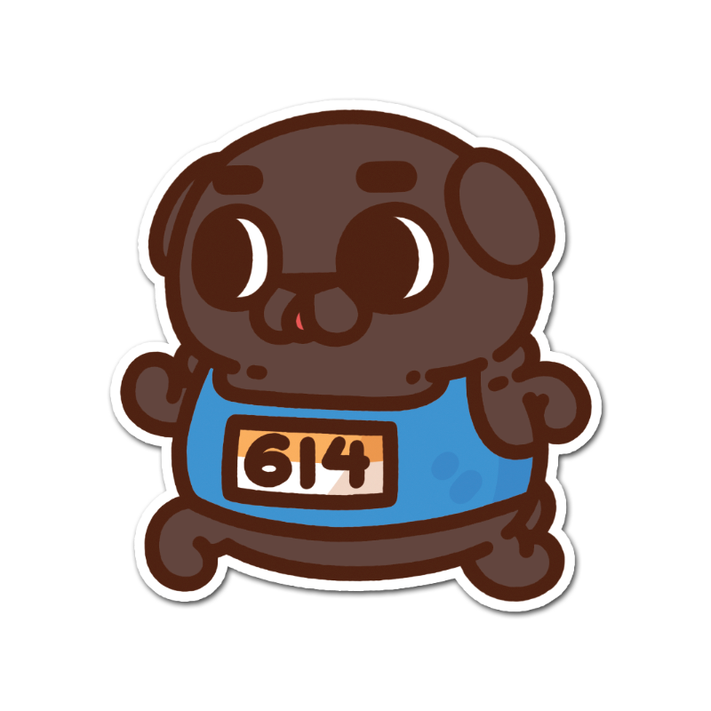 "Running Carb Club" Puglie & Ollie Vinyl Sticker Set