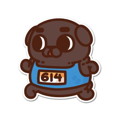 "Running Carb Club" Puglie & Ollie Vinyl Sticker Set