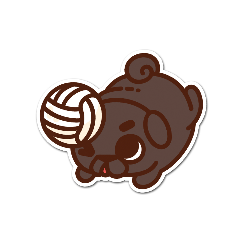 Volleyball Puglie & Ollie Vinyl Sticker Set
