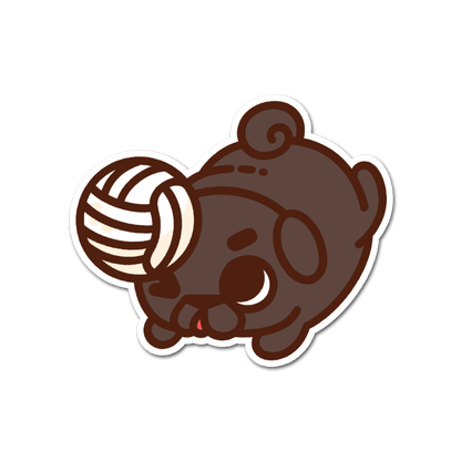 Volleyball Puglie & Ollie Vinyl Sticker Set
