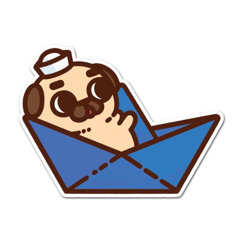 Paper Boat Puglie Vinyl Sticker