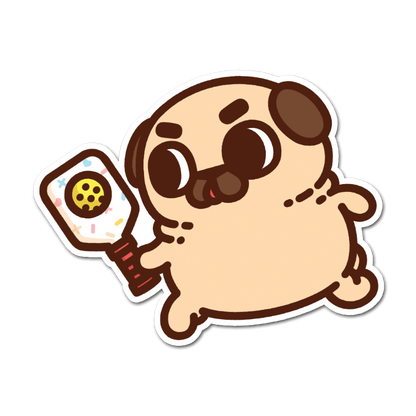 "Pickleball Pals" Puglie & Ollie Vinyl Sticker Set