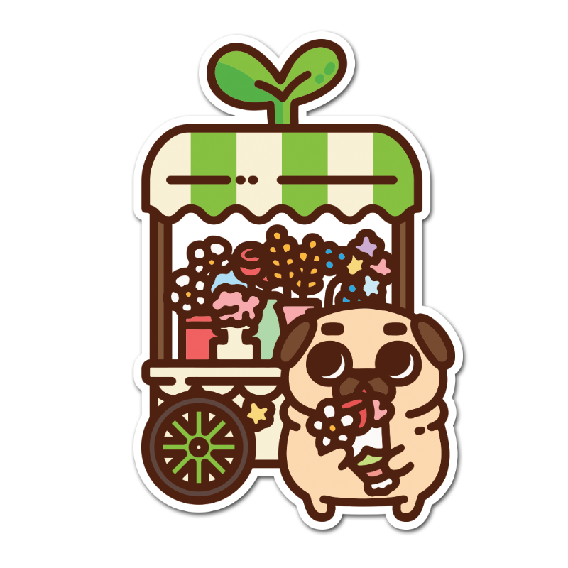 Flower Stand Puglie Sticker