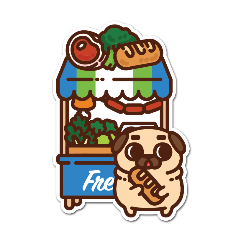 Grocery Stand Puglie Sticker