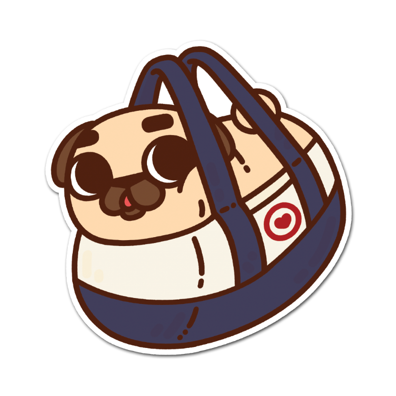 Trader Pugs Tote Vinyl Sticker