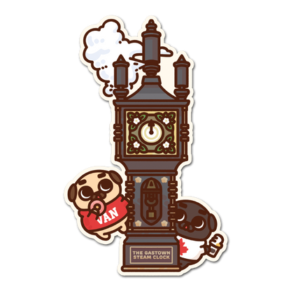 "I Love Vancouver" Puglie Vinyl Sticker Pack