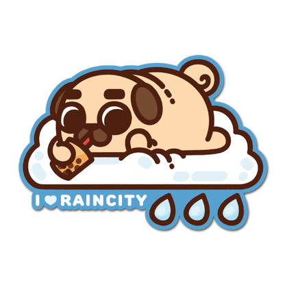 "I Love Vancouver" Puglie Vinyl Sticker Pack