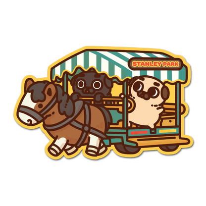 "I Love Vancouver" Puglie Vinyl Sticker Pack