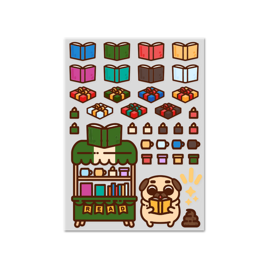 Puglie Shop Books Sticker Sheet