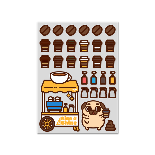 Puglie Shop Coffee Sticker Sheet