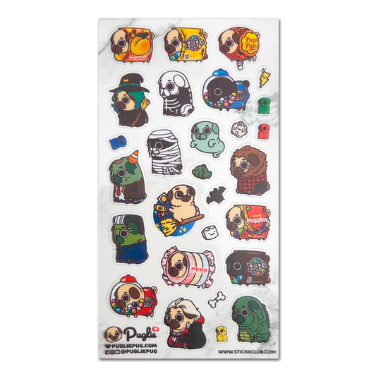 Stickii Club Halloween Puglie Clear Sticker Sheet