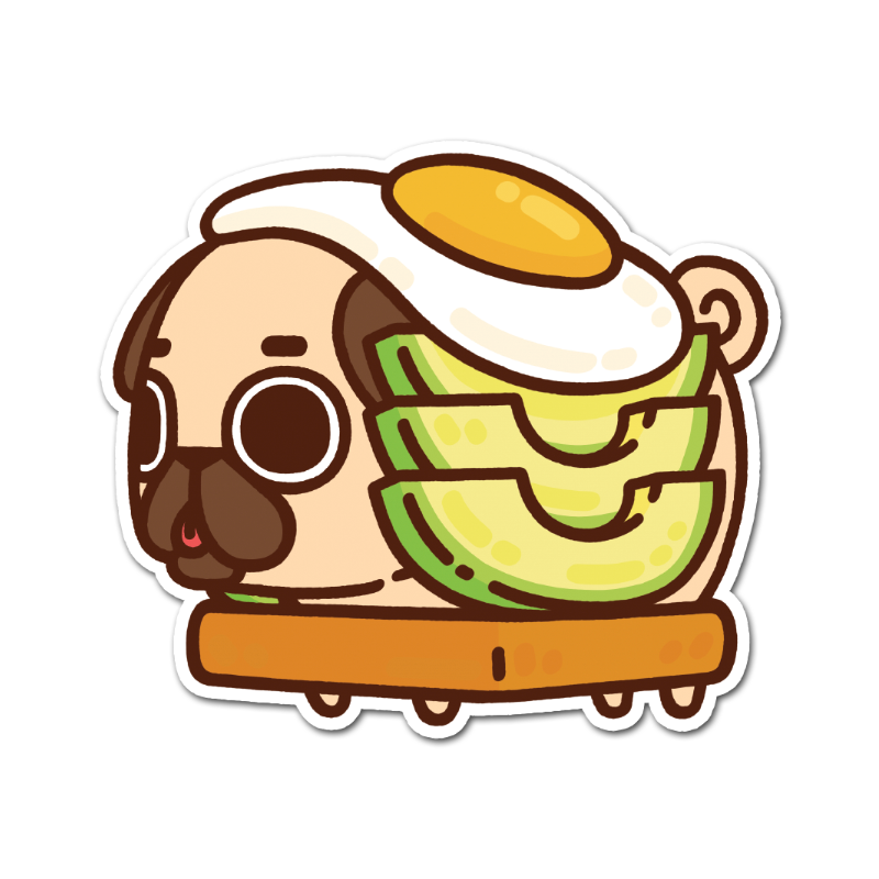 Puglie Pug Stickers – Puglie Mart
