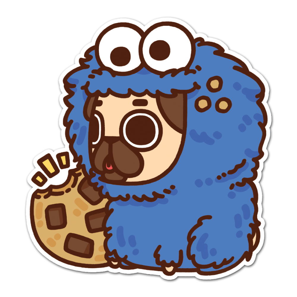 Cookie Mon Puglie Sticker