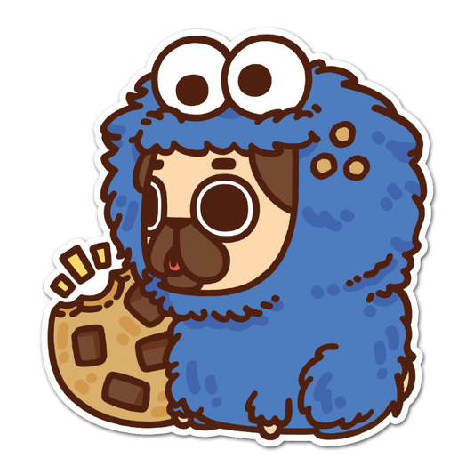 Cookie Mon Puglie Sticker
