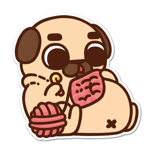 Crochet Puglie Sticker