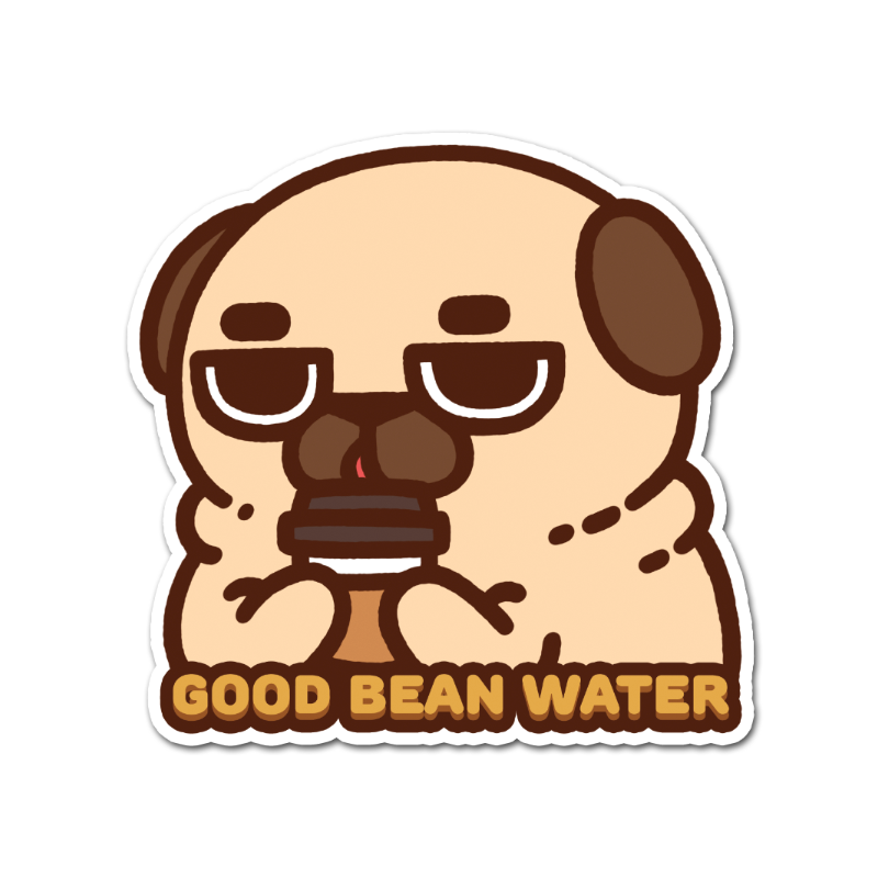 Good Bean Water Puglie Sticker
