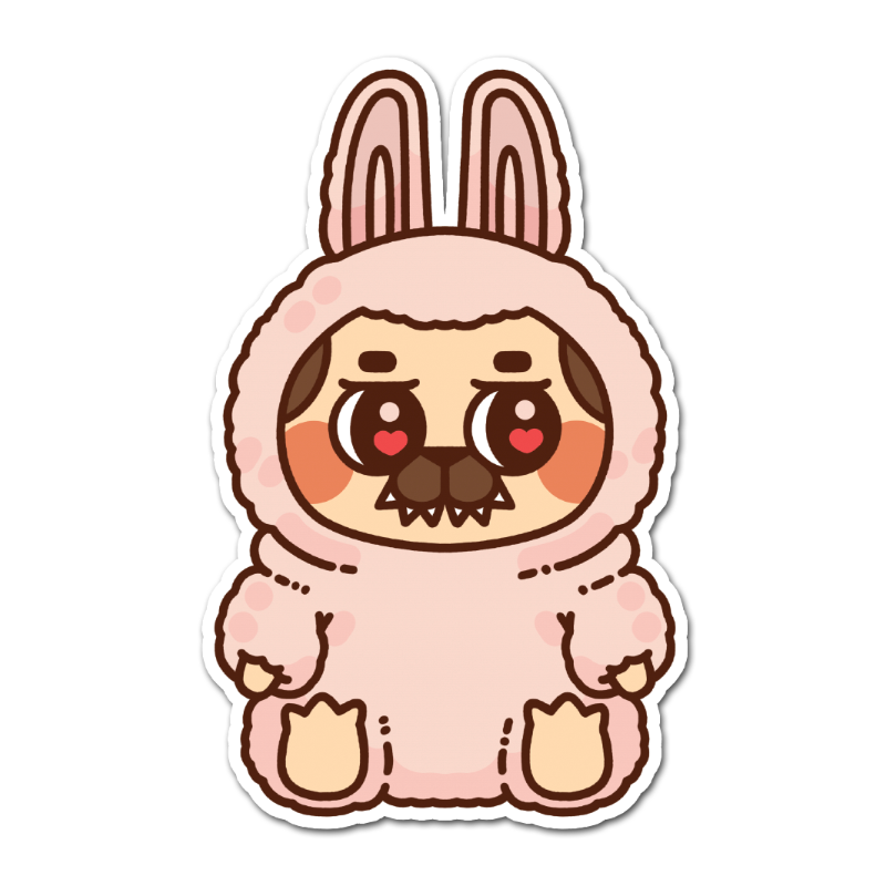 Pink Lemonade Pugbubu Sticker