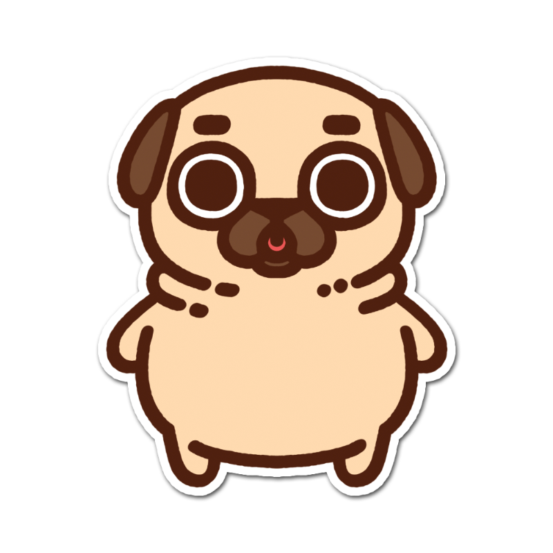 Standing Puglie Emoji Sticker