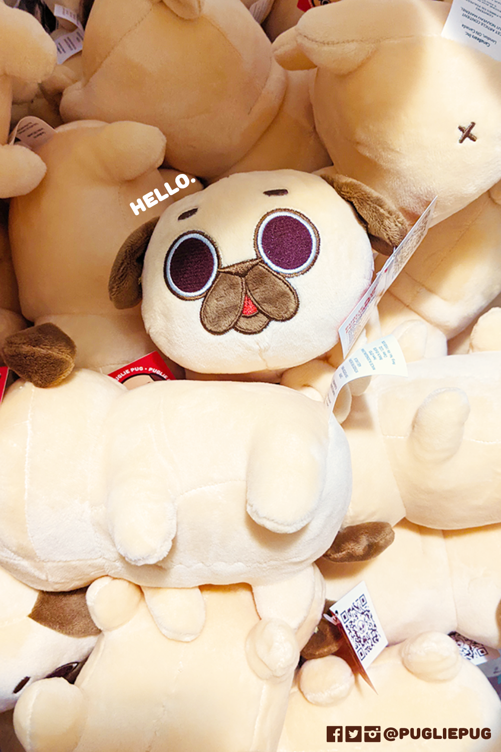Puglie pug plush on sale
